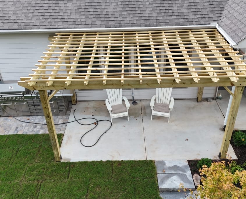 wood pergola